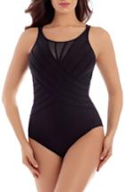 Women's Miraclesuit Illusionists Bandwidth One-piece Swimsuit - Black