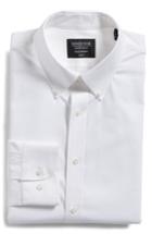 Men's Nordstrom Men's Shop Tech-smart Trim Fit Solid Dress Shirt - 32/33 - White