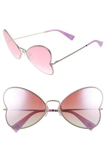Women's Marc Jacobs 60mm Heart Sunglasses - Gold