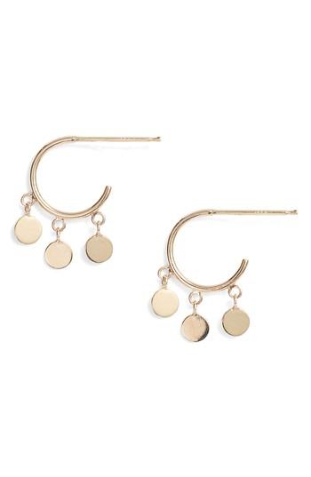 Women's Zoe Chicco Itty Bitty Dangling Disc Hoop Earrings