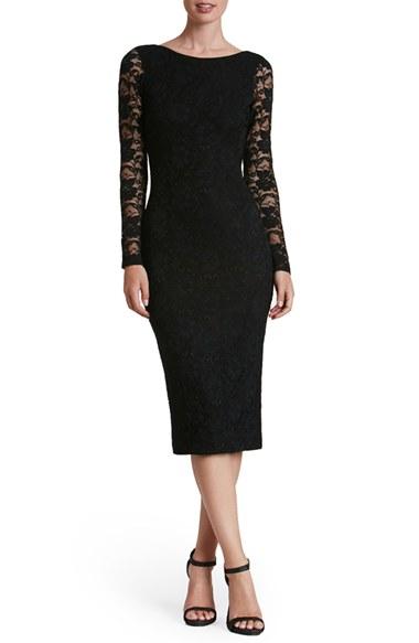 Women's Dress The Population Emery Lace Body-con Midi Dress