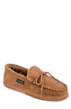 Men's Thomas And Vine Orion Moccasin Slipper With Faux Fur M - Brown