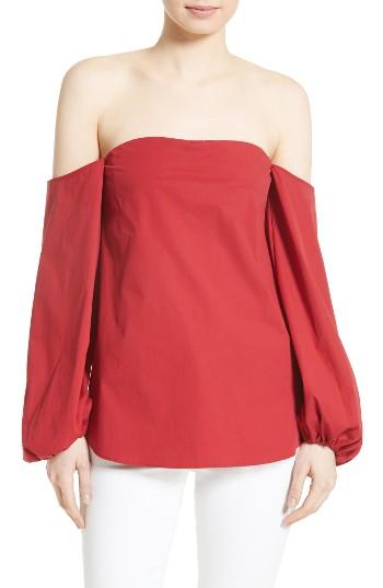 Women's Theory Laureema Poplin Off The Shoulder Top