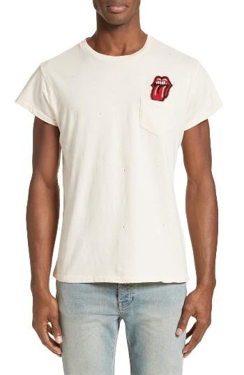 Men's Madeworn Rolling Stones Embroidered Patch T-shirt