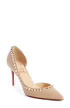 Women's Christian Louboutin Irishell Studded Half D'orsay Pump Us / 39eu - Black