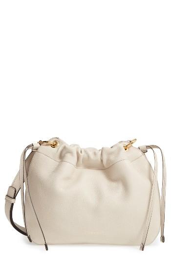Burberry 'small Bingley' Leather Bucket Bag - Grey