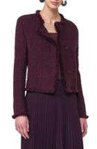 Women's Akris Punto Tweed Jacket - Burgundy