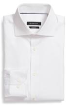 Men's Bugatchi Trim Fit Houndstooth Dress Shirt - White