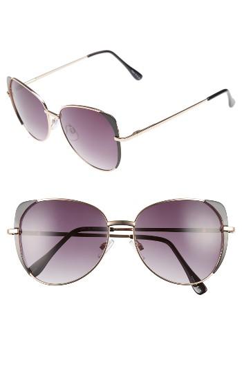 Women's Bp. Eden 60mm Round Sunglasses - Black/ Gold