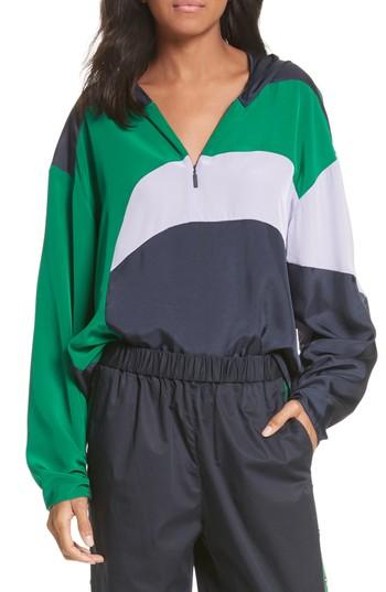 Women's Tibi Hooded Jacket - Blue