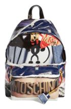 Moschino Editorial Logo Faux Leather Backpack - None