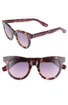 Women's Marc Jacobs 47mm Round Lens Cat Eye Sunglasses - Pink Havana