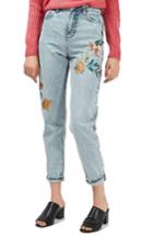 Women's Topshop Mom Embroidered Jeans