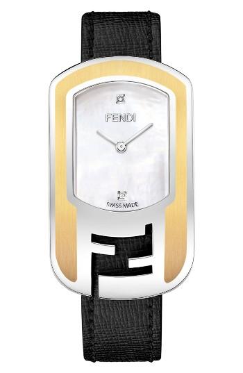 Women's Fendi Chameleon Leather Strap Watch, 29mm X 49mm