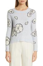 Women's Adam Lippes Intarsia Brushed Cashmere & Silk Sweater