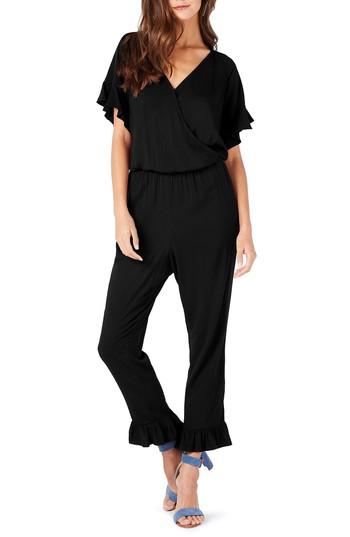 Women's Michael Stars Ruffled Jumpsuit - Black