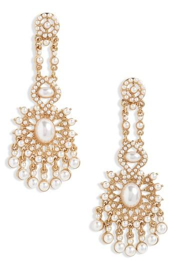 Women's Loren Olivia Imitation Pearl Chandelier Earrings