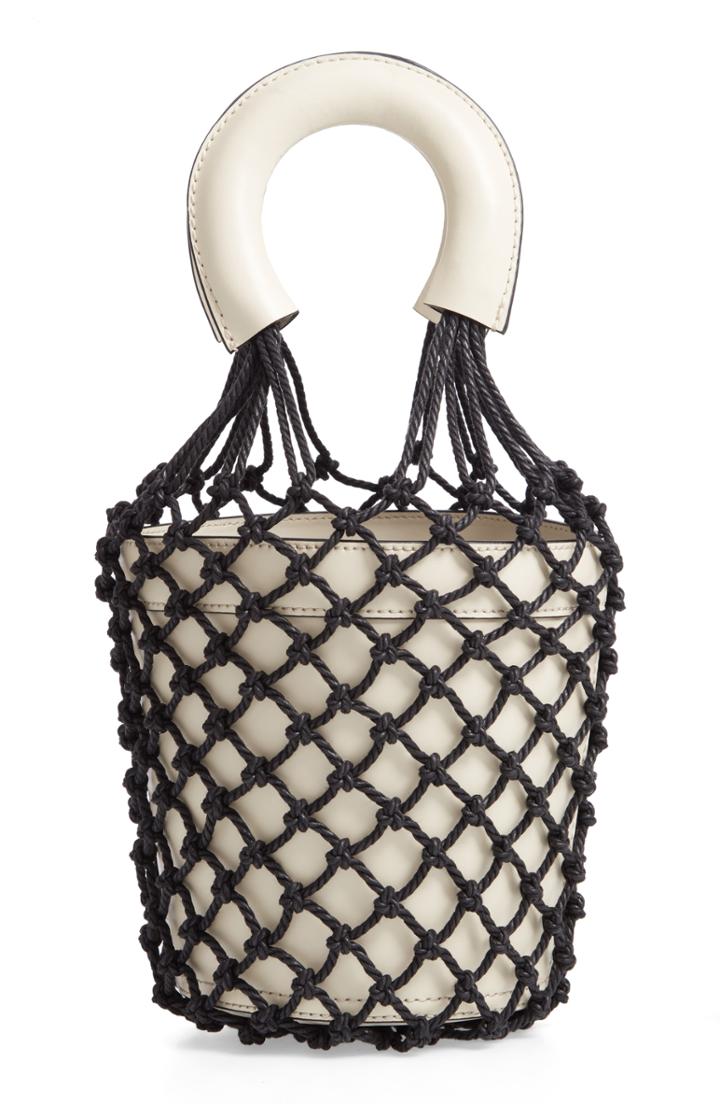 Staud Moreau Cage Bucket Bag - Ivory