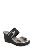 Women's Tuscany By Easy Street Marisole Platform Wedge Sandal .5 M - Metallic