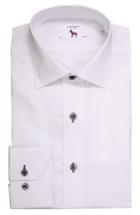 Men's Lorenzo Uomo Trim Fit Textured Dress Shirt - 32 - White