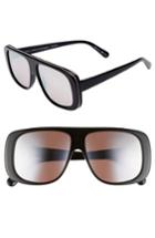Women's Stella Mccartney 57mm Flat Top Sunglasses - Black