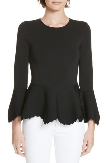 Women's Ted Baker London Kripta Peplum Sweater - Black