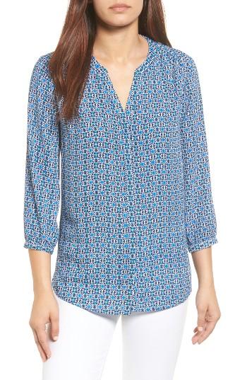 Women's Nydj Pleat Back Blouse - Red