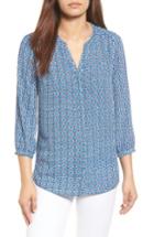 Women's Nydj Pleat Back Blouse - Red