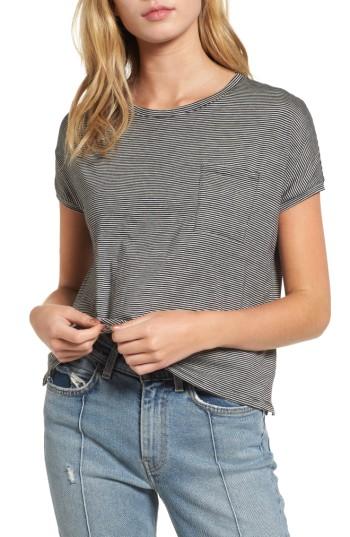 Women's Pst By Project Social T Stripe Pocket Tee - Black