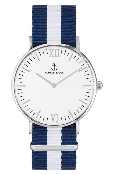Women's Kapten And Son 'campina' Nylon Strap Watch, 36mm