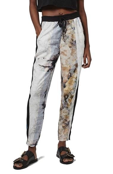 Women's Topshop Marble Stripe Print Jogger Pants