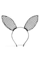 Topshop Imitation Pearl Bunny Ears, Size - Black