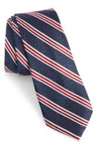 Men's 1901 Stripe Silk Tie, Size - Red