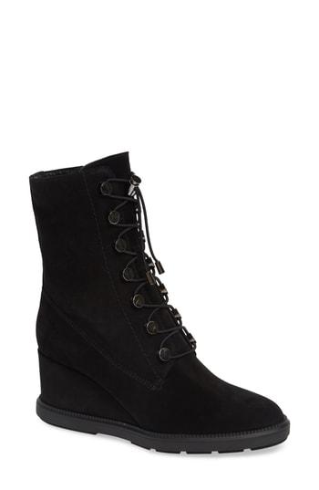 Women's Aquatalia Campbell Wedge Boot .5 M - Black
