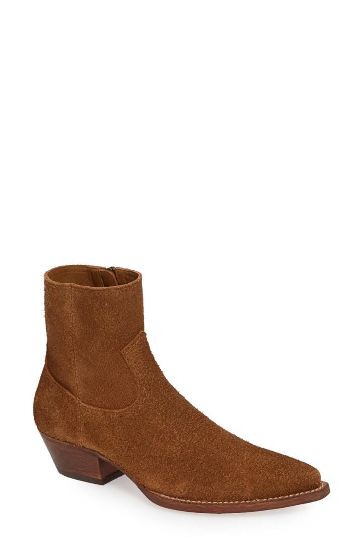 Women's Saint Laurent Lukas Bootie .5us / 36.5eu - Brown