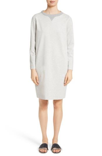 Women's Fabiana Filippi Rodier Jersey Sweatshirt Dress Us / 38 It - Grey