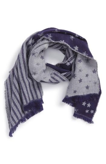 Women's Bp. Mix Print Scarf, Size - Blue