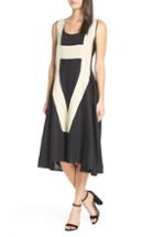Women's Caara Betha Colorblock Tie Back Dress - Black