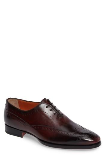 Men's Santoni Gabe Wingtip D - Burgundy