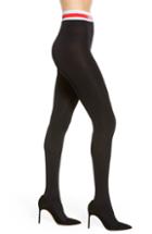 Women's Calvin Klein Logo Waistband Tights - Black