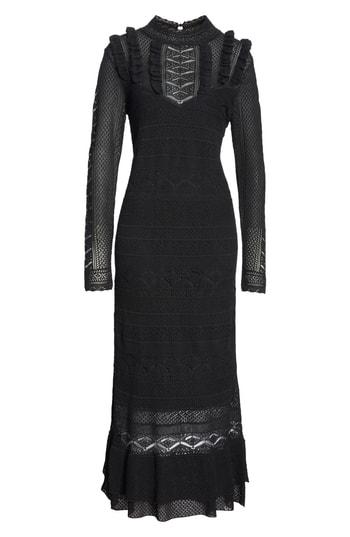 Women's Polo Ralph Lauren Pointelle Lace Midi Dress