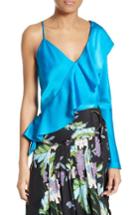 Women's Diane Von Furstenberg Asymmetrical Sleeve Ruffle Blouse