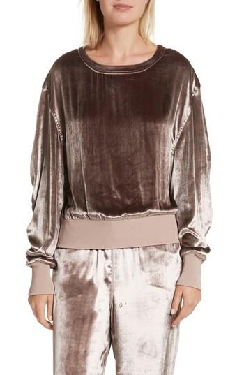 Women's Rag & Bone Velvet Sweatshirt, Size - Pink