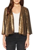Women's Willow & Clay Sequin Crop Jacket, Size - Metallic