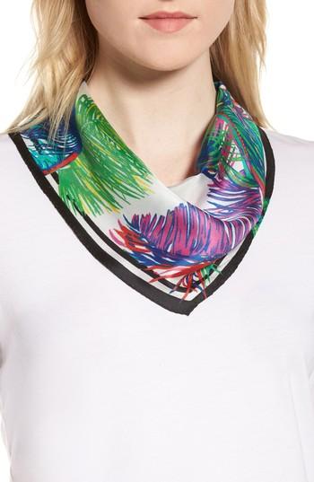 Women's Echo Tasman Palms Diamond Cut Silk Scarf, Size - White