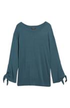 Women's Trouve Tie Sleeve Sweater, Size - Blue/green