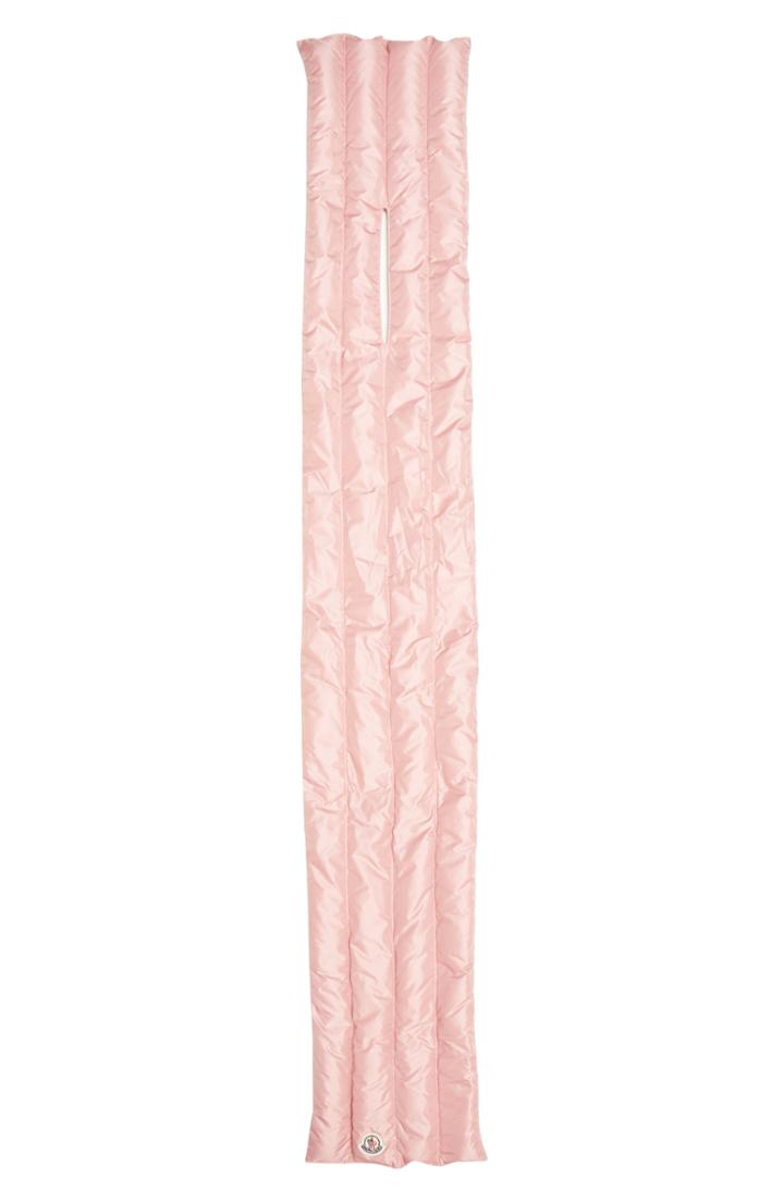 Women's Moncler Quilted Down Puffer Scarf, Size - Pink