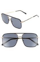 Women's Stella Mccartney 57mm Square Aviator Sunglasses - Gold/ Black