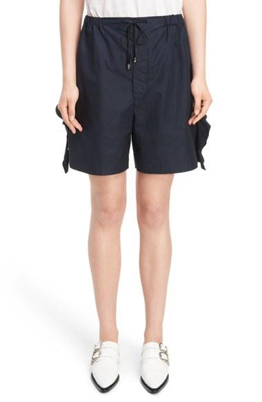 Women's Toga Side Flounce Cotton Shorts