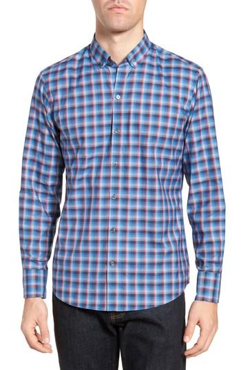 Men's Zachary Prell Pinker Plaid Sport Shirt - Blue